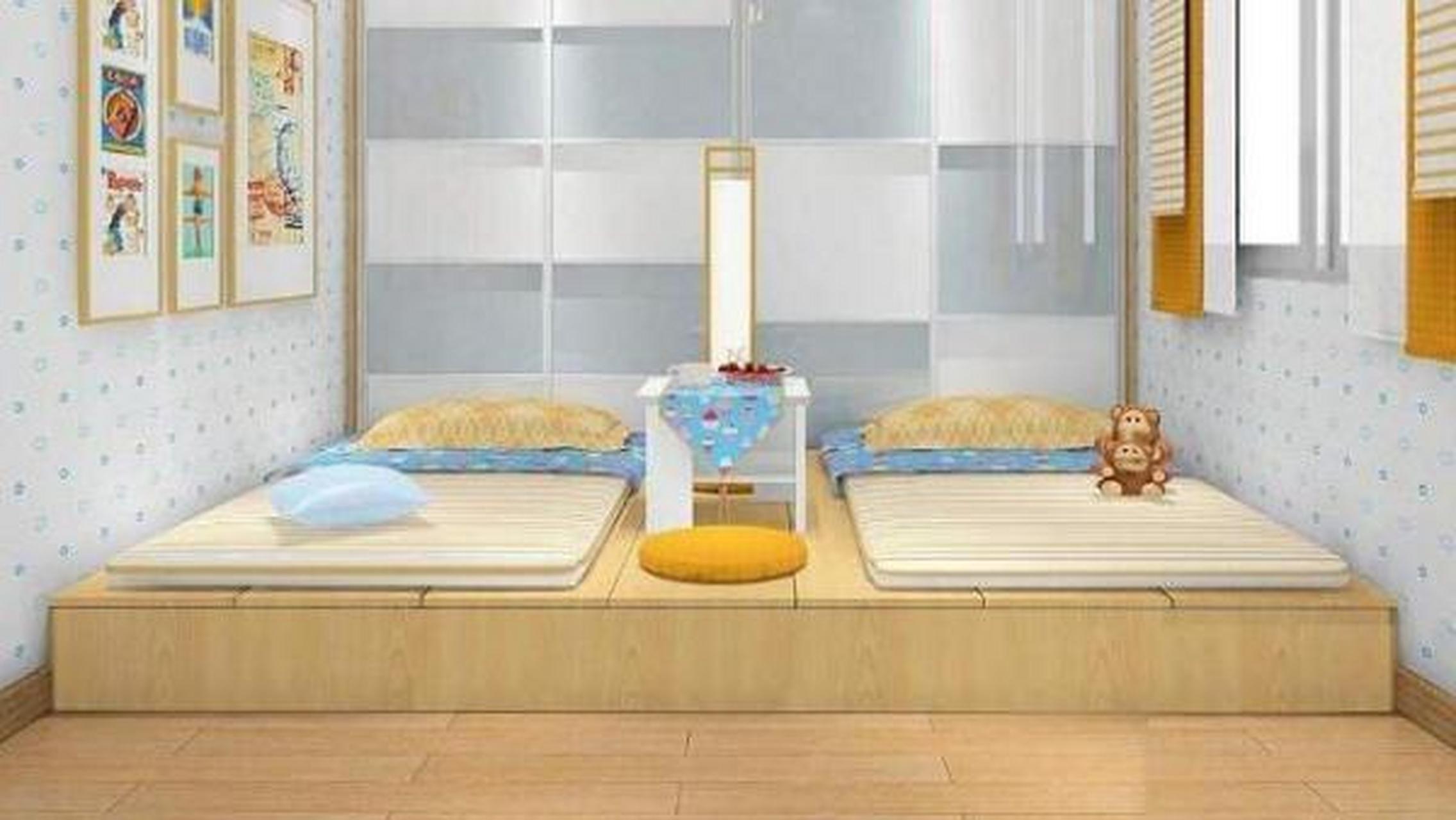 卧室中的榻榻米可以有多个位置,但一般来说,南北方向更好.