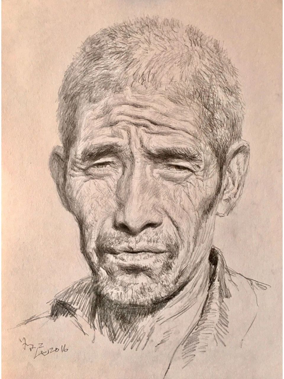 人物神态都画出来了,很生动形象.厉害91#画画# #美术生# #素描