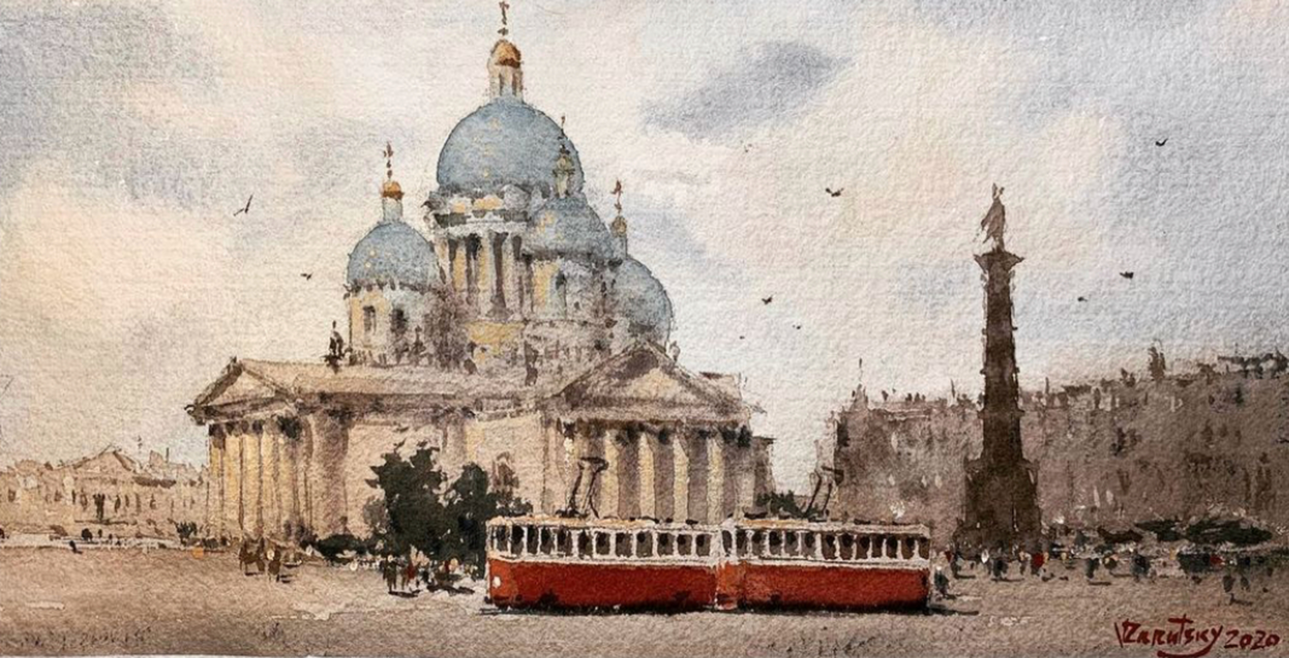 令人惊叹的水彩建筑街景画 | vladimirzarutsky 676767#绘画