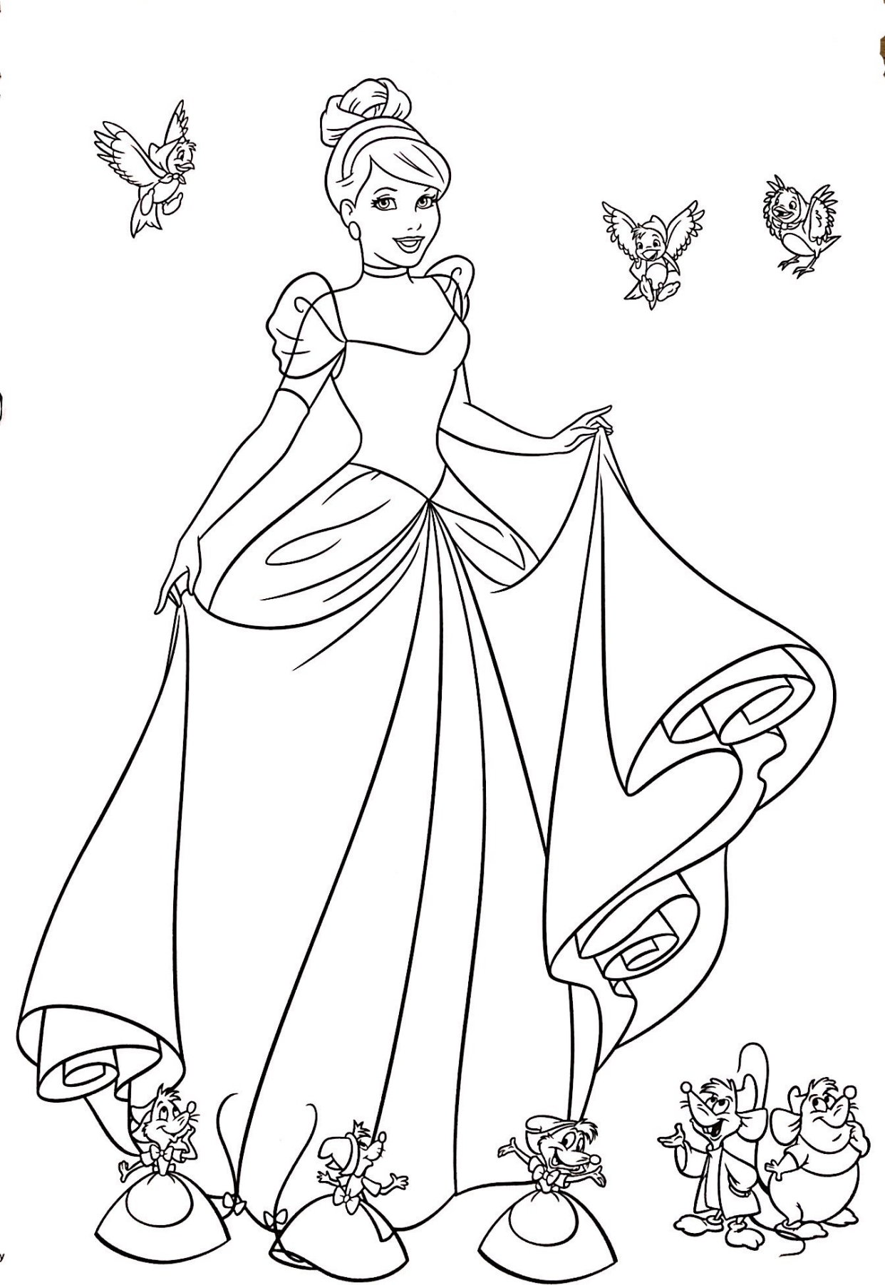 迪士尼公主线稿