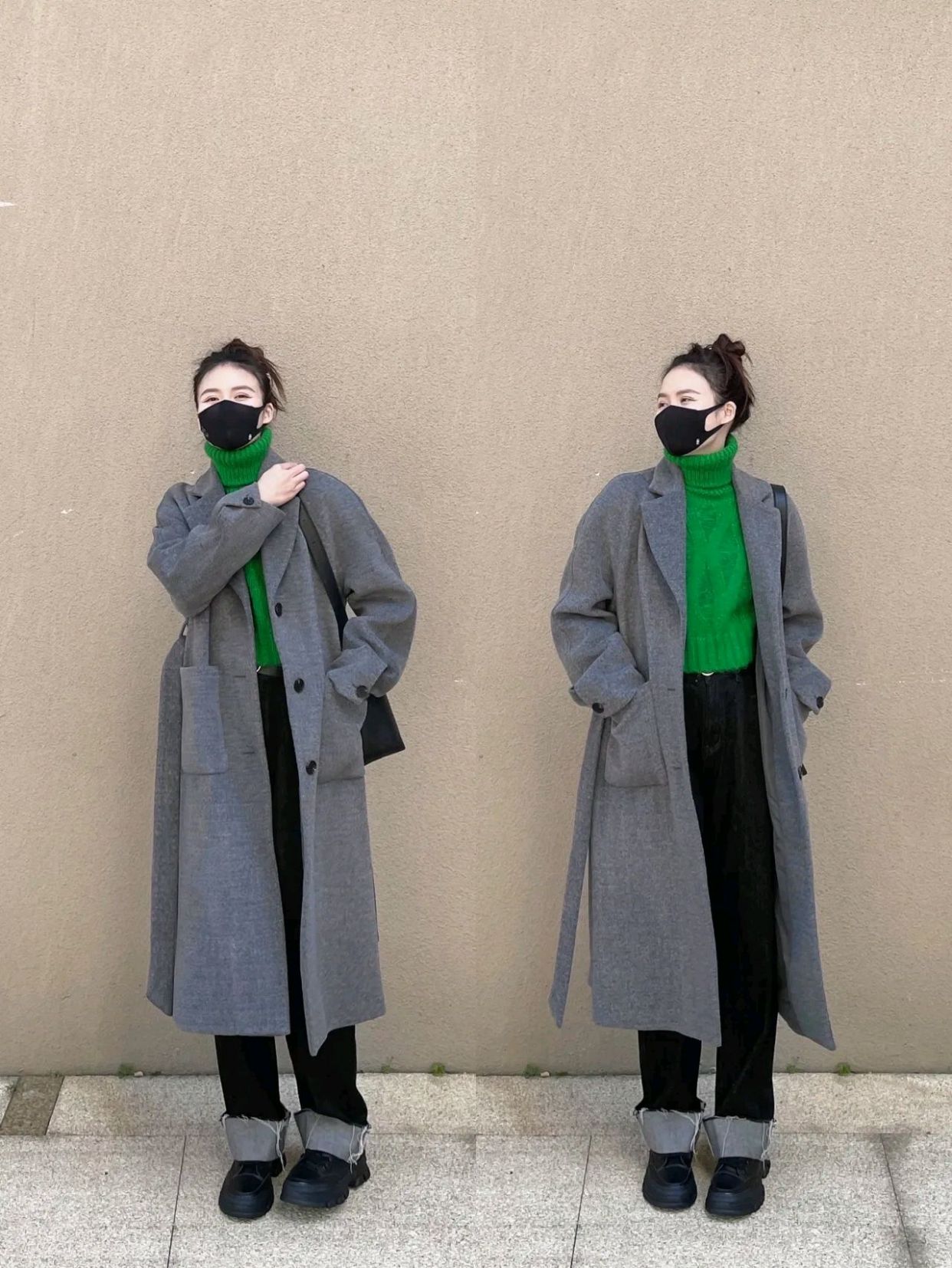 ootd|灰配绿有"亿"点点好看