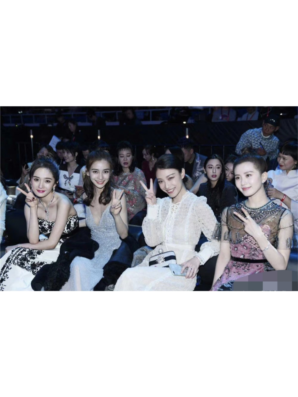 刘诗诗   angelababy    倪妮   杨幂的几次次同台同框合照,没想到几