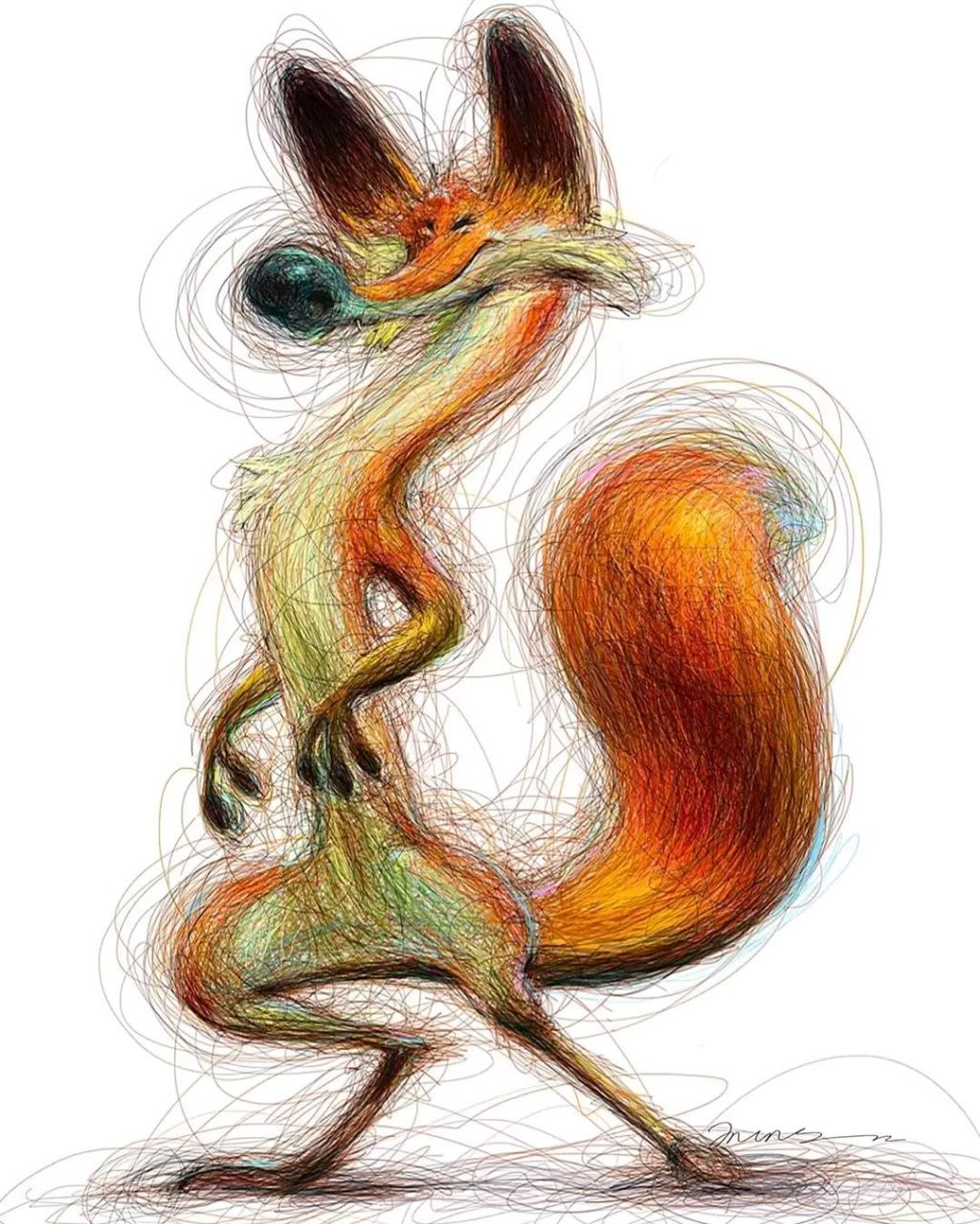 艺术家|tony jagas 乱乱的线 #绘画欣赏