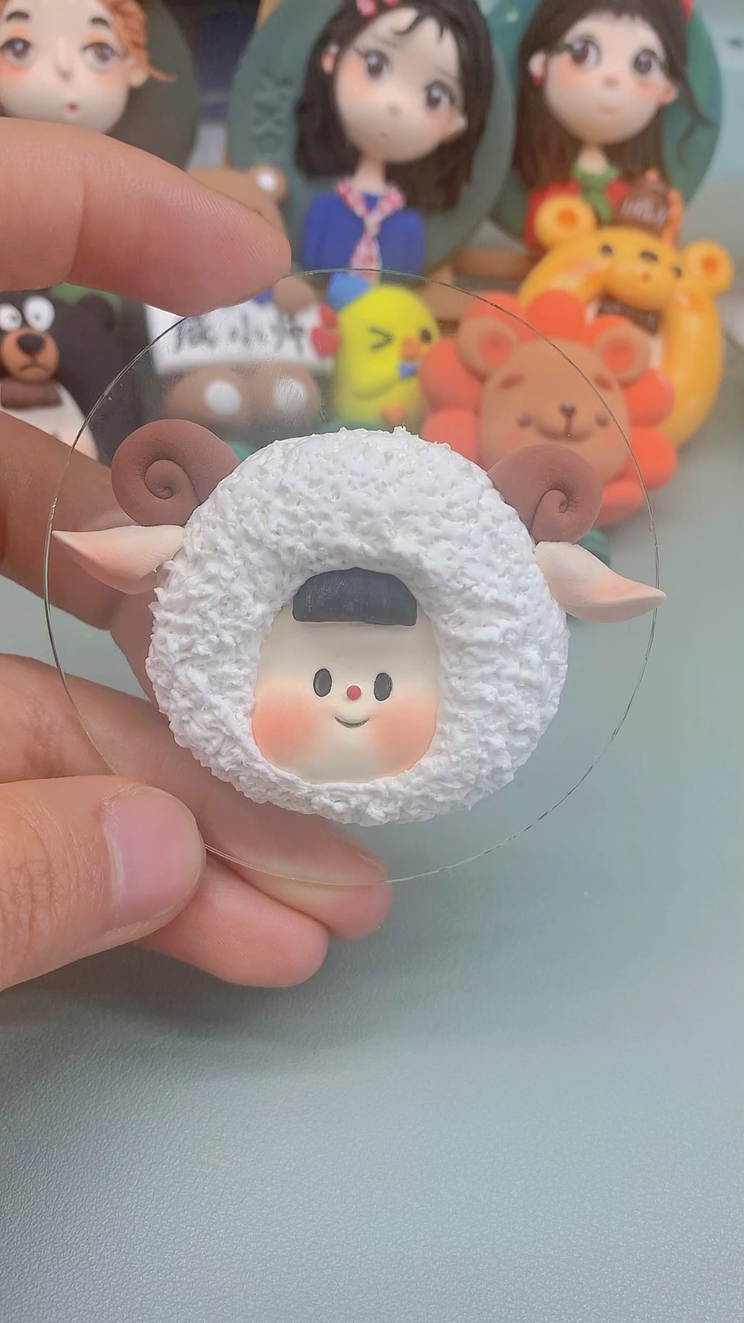 超简单的粘土小羊多多妹手工教程-度小视