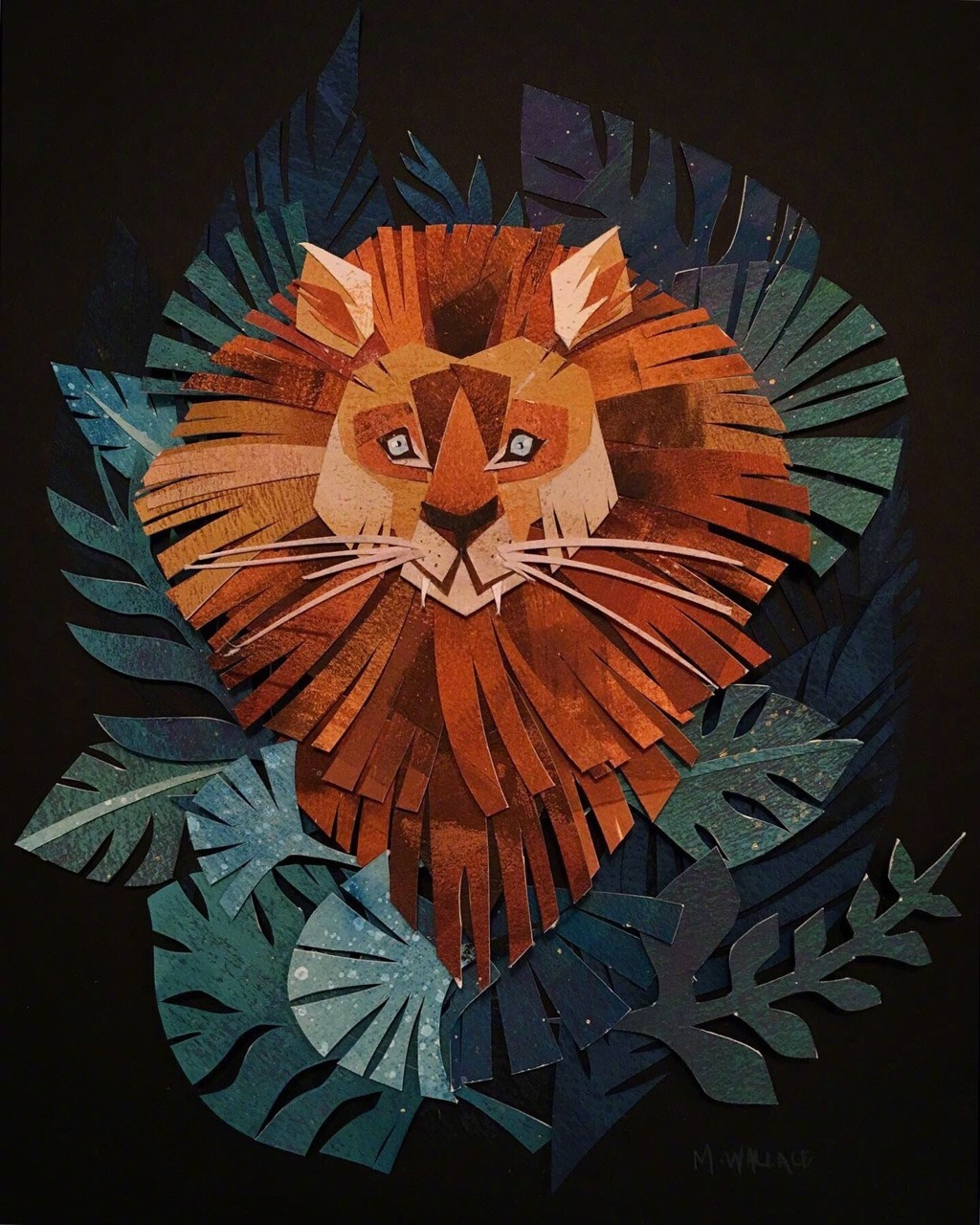 拼贴艺术家 morgana wallace来自加拿大维多利亚州,她的混合媒介作品