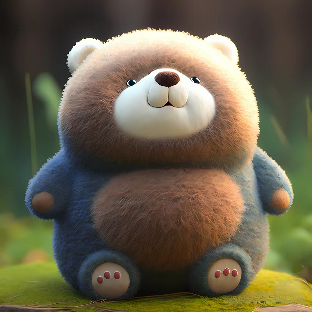 ai画萌宠「19」可爱小熊·3