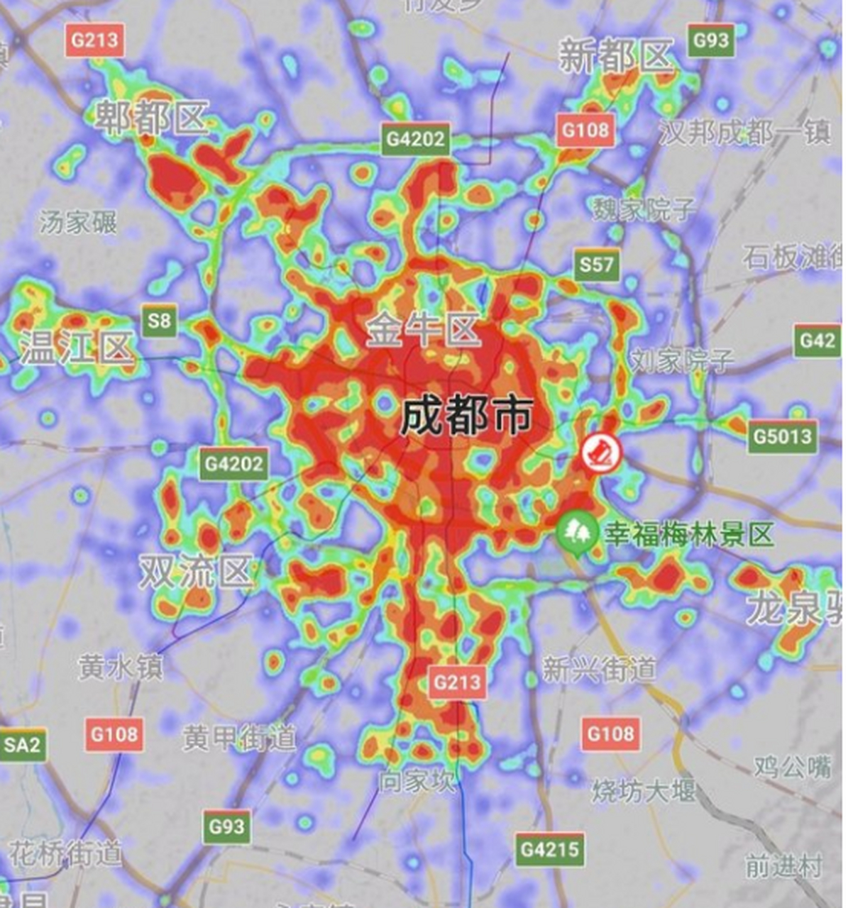 实时人口热力图图片