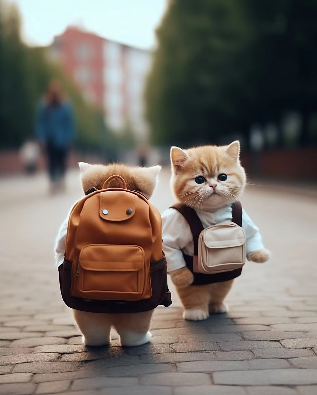 去上学的小猫咪