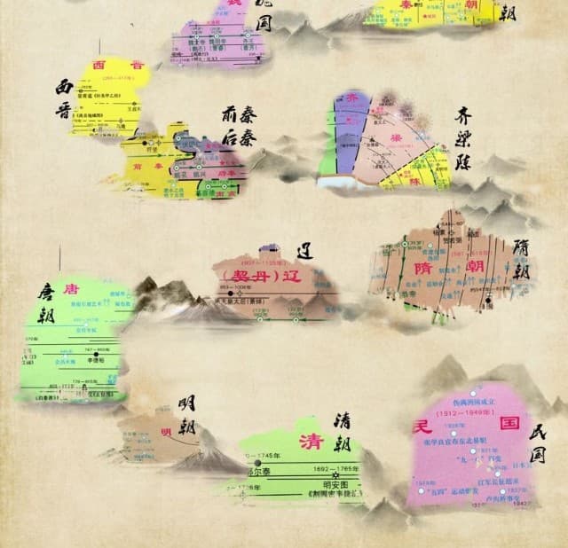 中国历史长河图超高清电子版&中国历史地图视频详细版免费下载