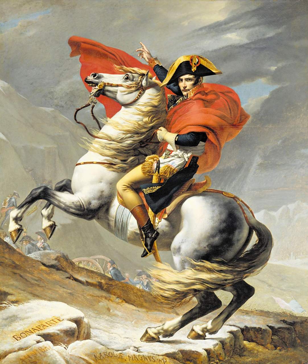 跨越阿尔卑斯山圣伯纳隘口的拿破仑 bonaparte franchiss
