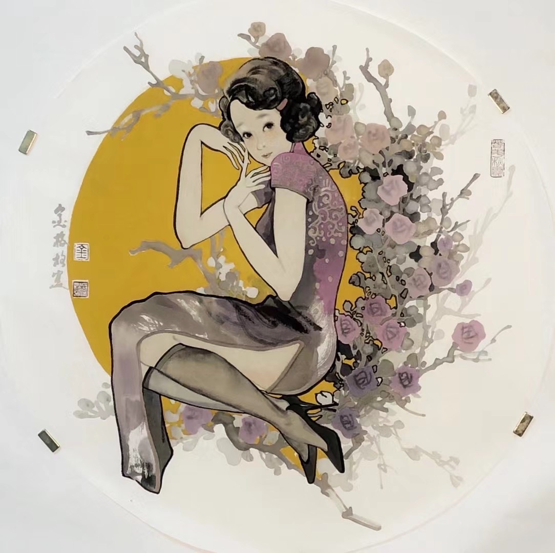 国画里的黑丝女生,金格格出品