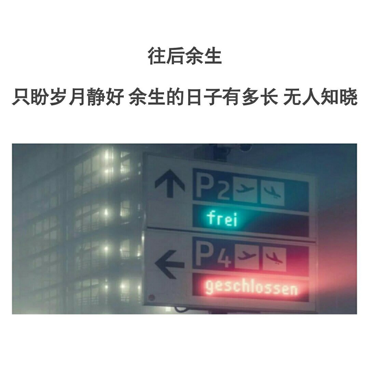 往后余生走马观花不谈感情一心向前别无他念