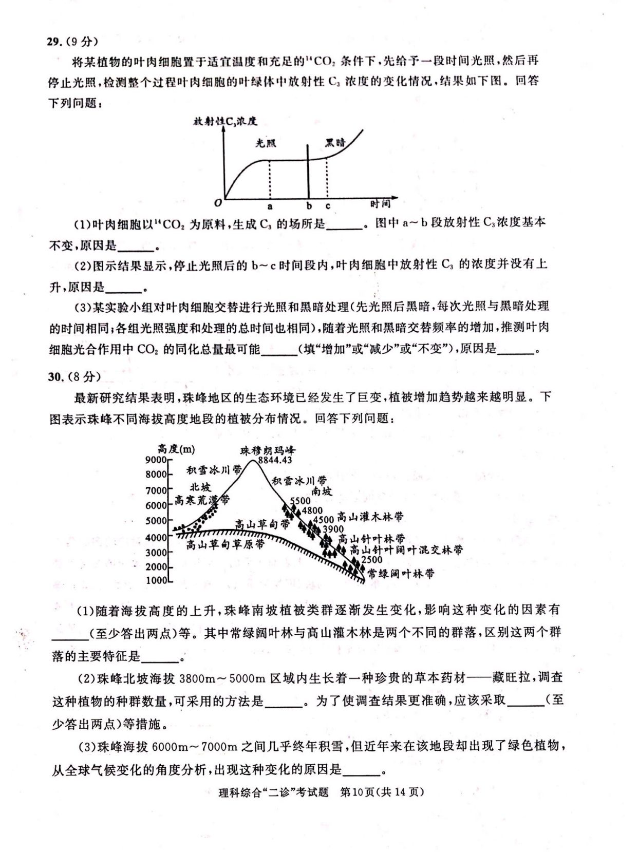 2017全国卷2理综图片