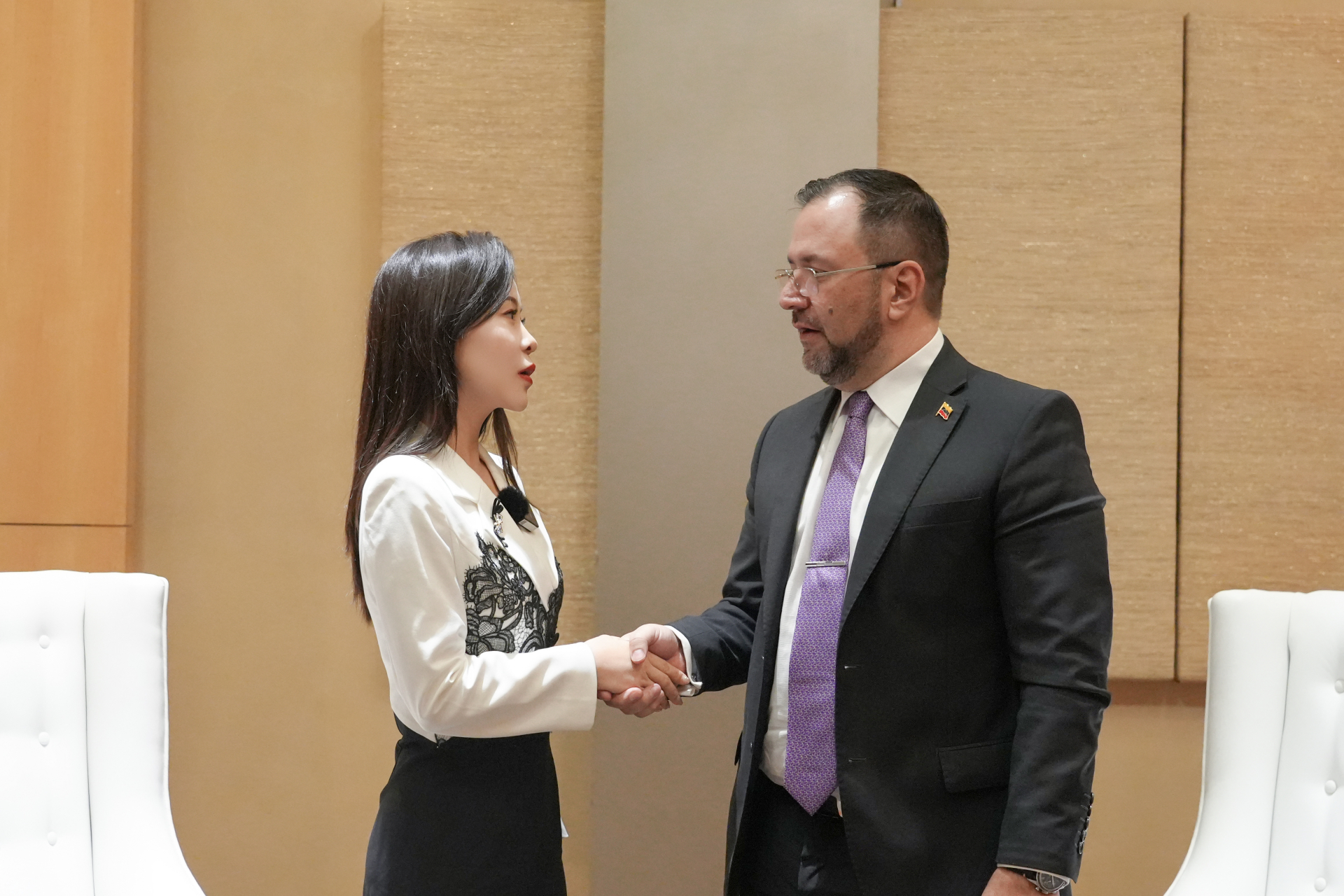 专访委内瑞拉外交部部长#主持人刘美希# #ootd每日穿搭