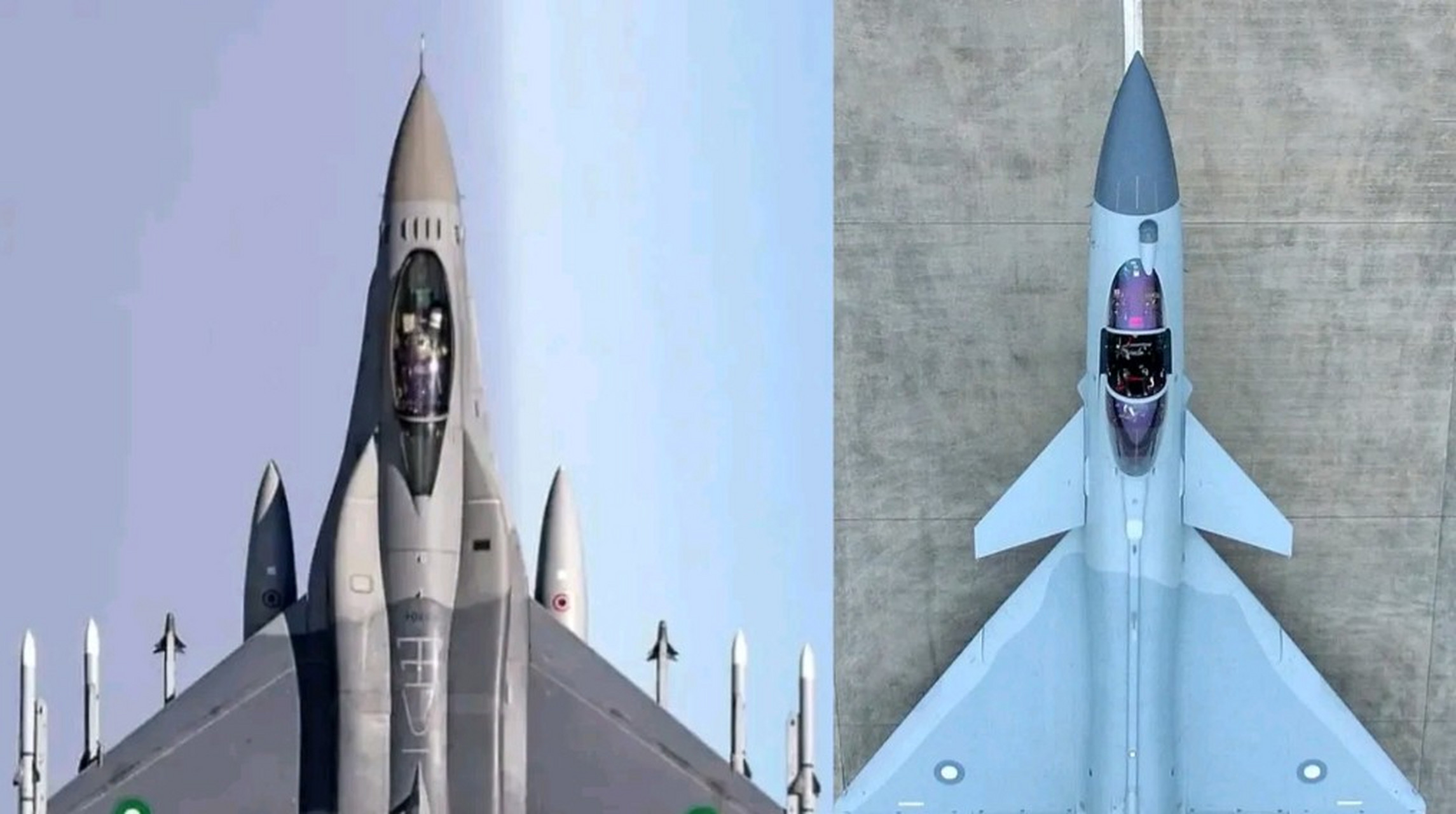 巴基斯坦服役的f-16战机icon和歼-10c战机俯视图 巴基斯坦服役的f-16