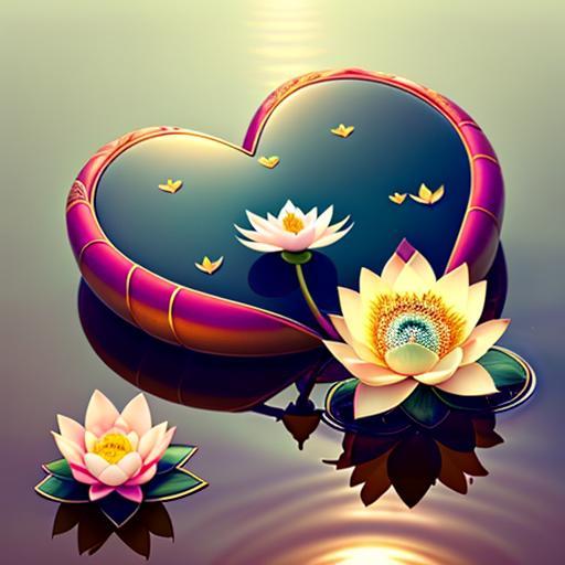 ai唯美绘画:我心如莲,开在夏天