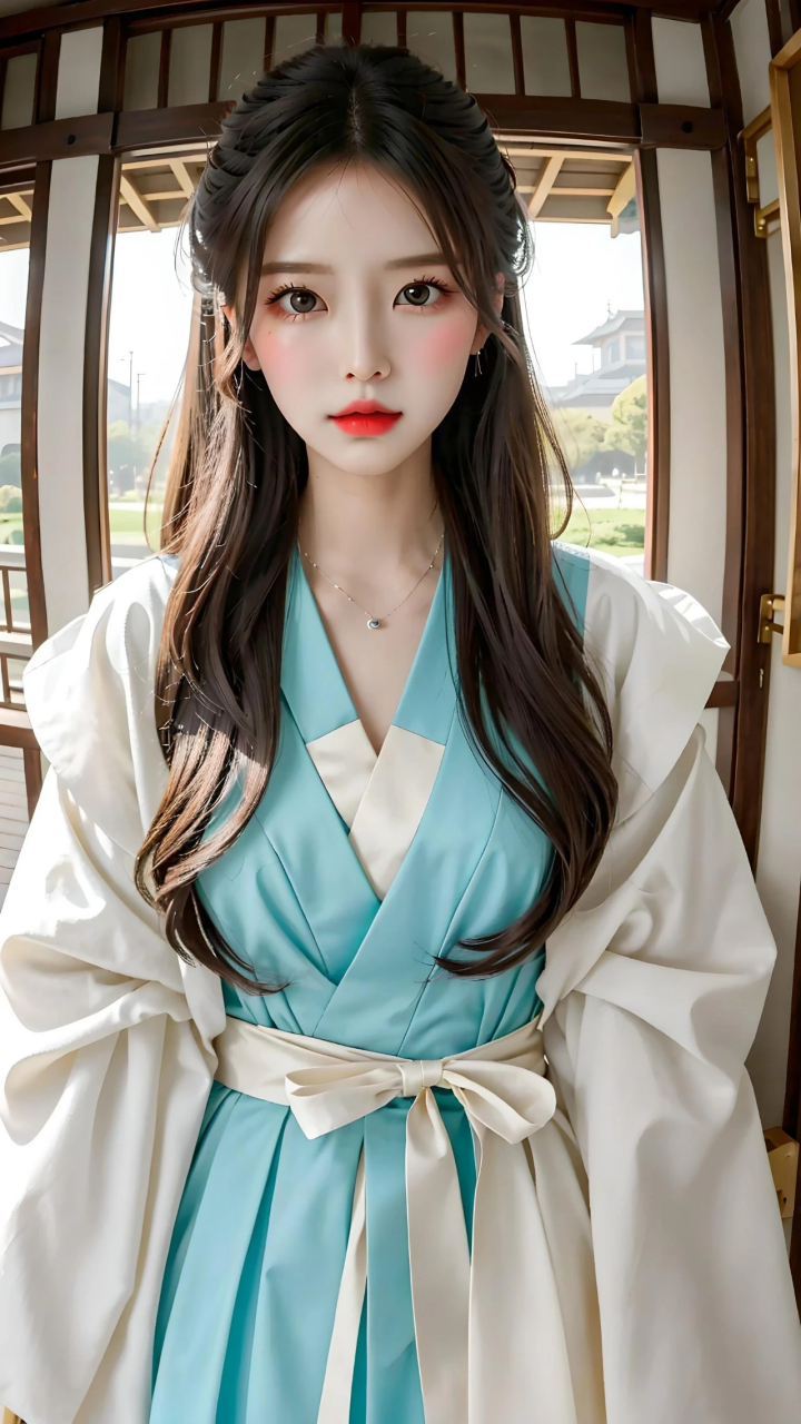 唇红齿白,肤若凝脂的汉服女孩1