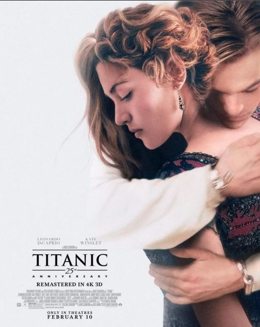 《泰坦尼克号》25周年海报 凯特温斯莱特“丑陋”发型让粉丝们惊讶