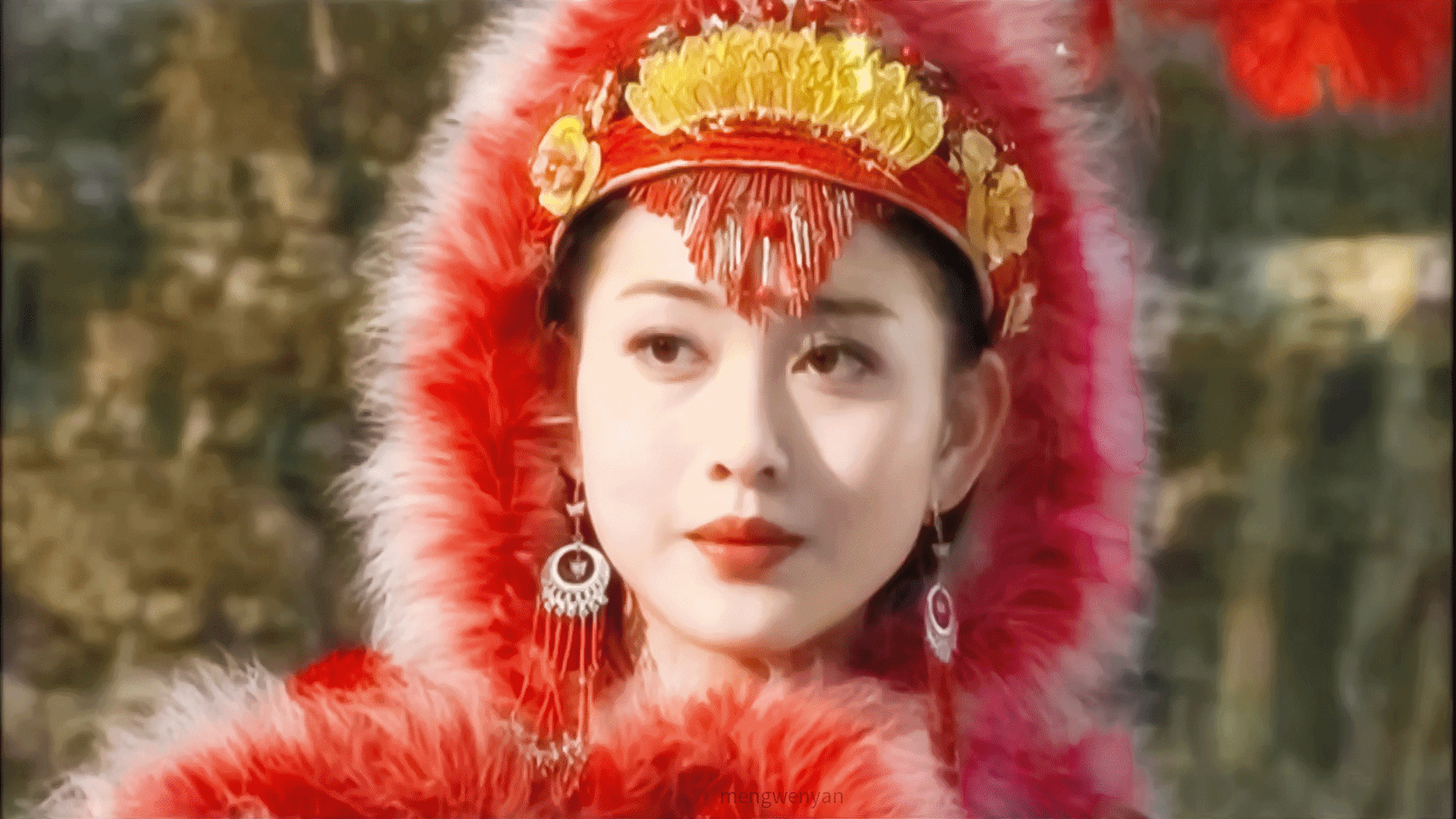 明艳动人的香港明星李彩桦也饰演过王昭君,感觉和18岁时的杨幂各有