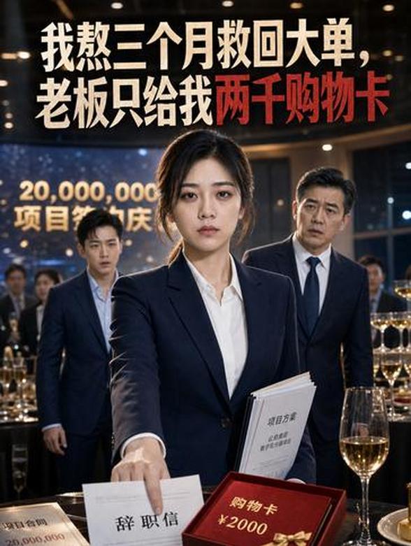 我熬三个月救回大单，老板只给我两千购物卡封面图
