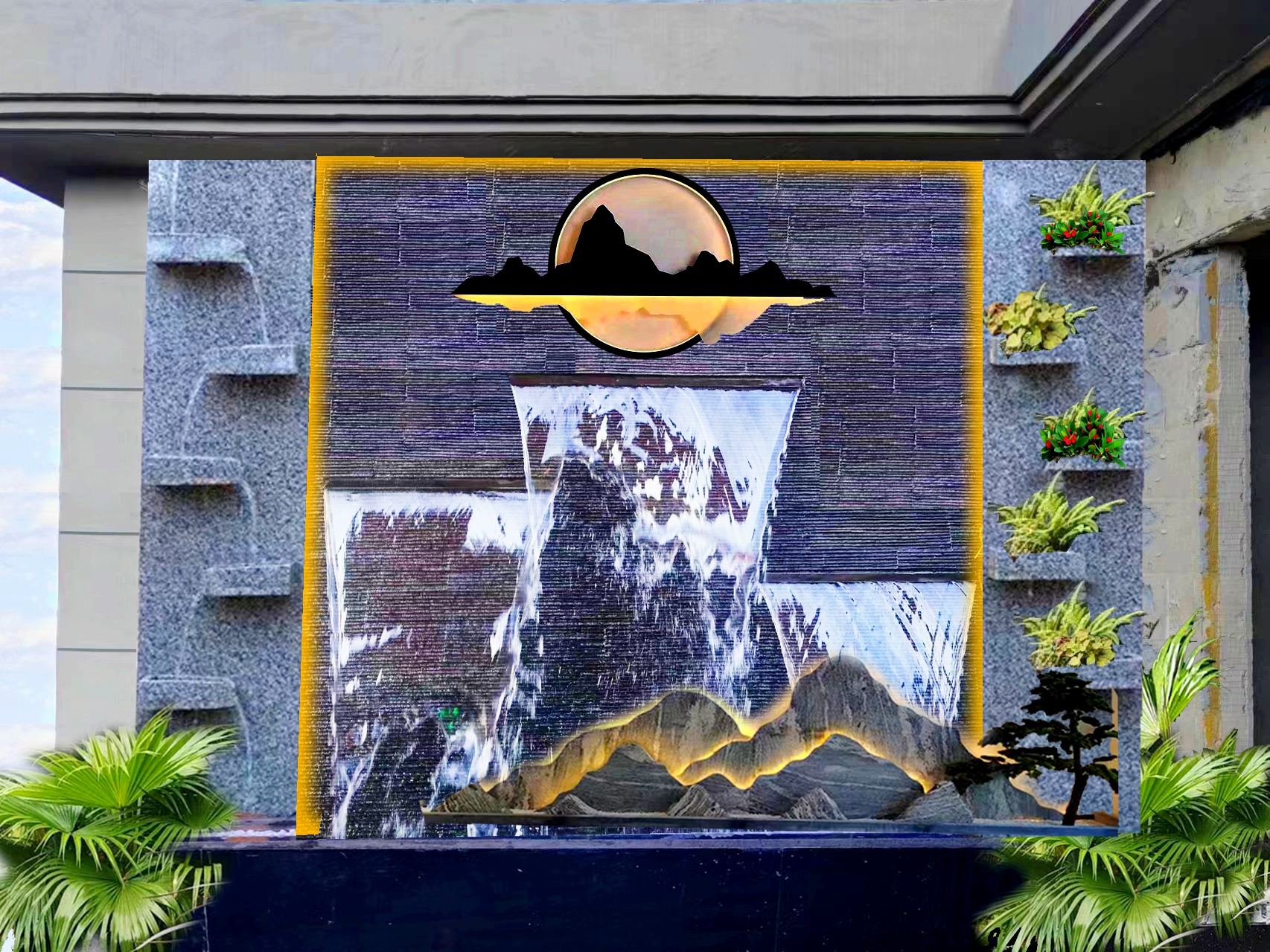 怎样做水幕瀑布墙,想知道施工方法吗?来看这里详解