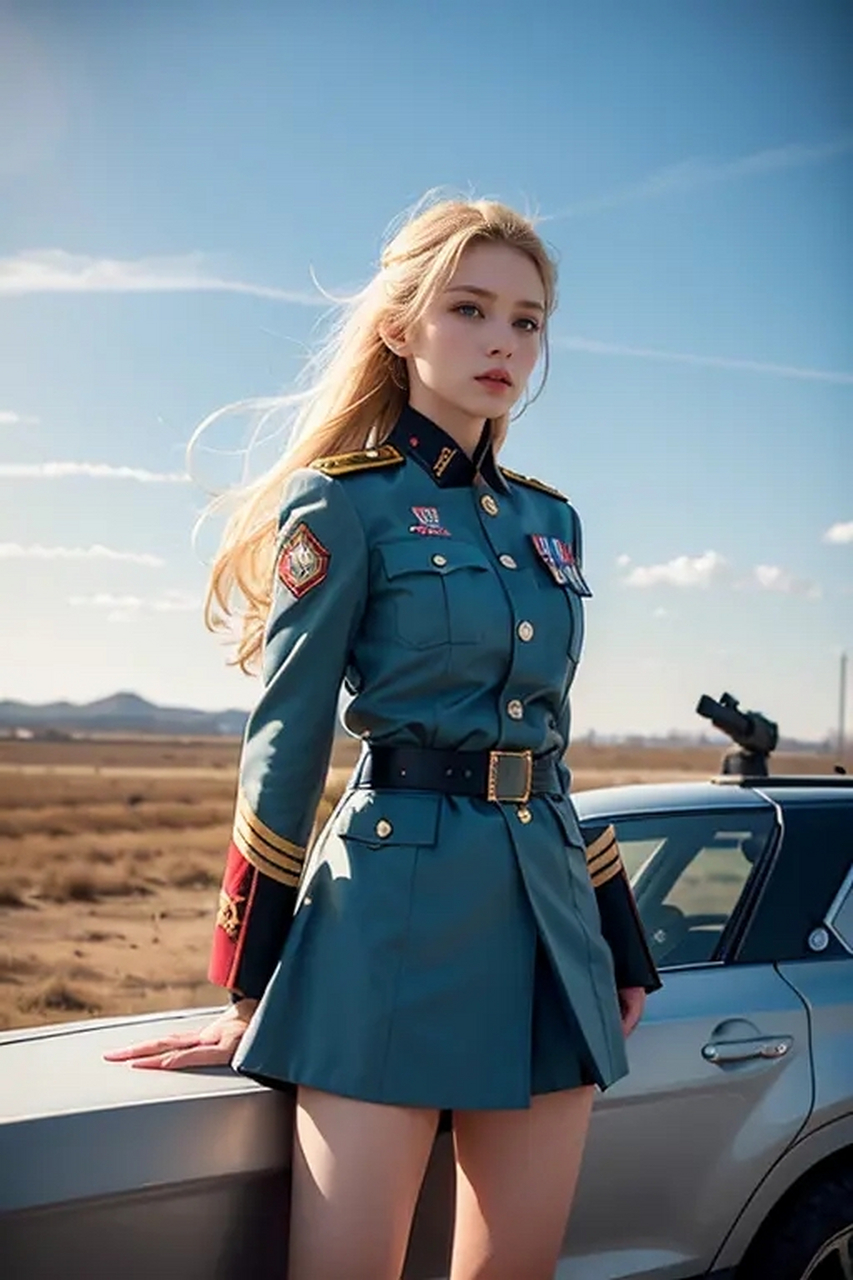 "当俄罗斯的金发蓝眼女兵穿上军装,在坦克旁摆姿势拍照时,她们是步兵