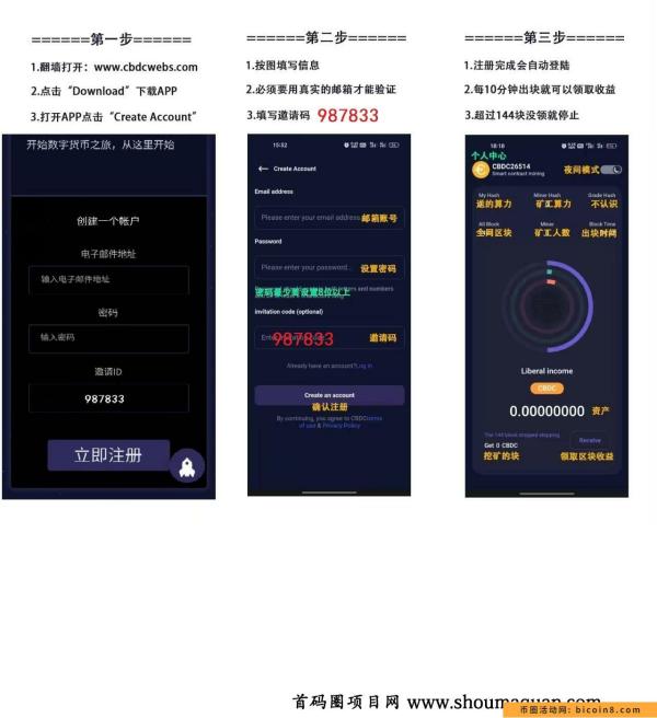 中本聪团队打造cbdc刚火爆上线注册得500K算力