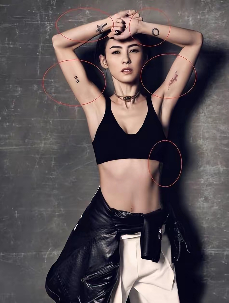 谢霆锋晒纹身算什么  张柏芝把他名字纹了十