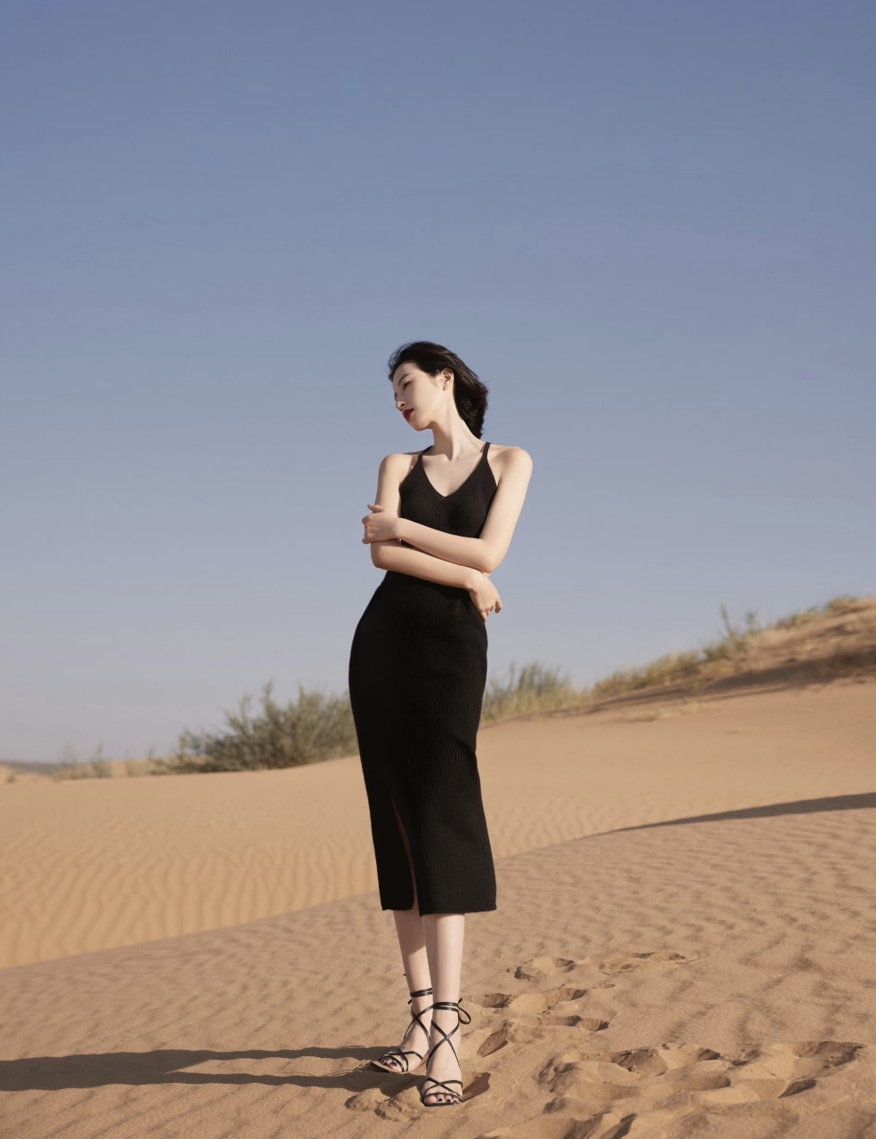 周雨彤 绑腿高跟凉鞋美jio 676767#周雨彤