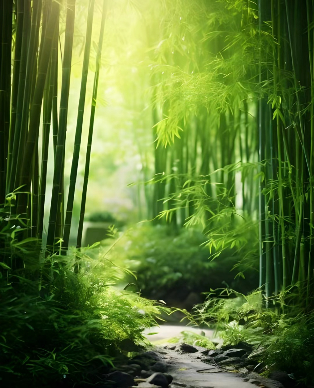 竹怜新雨后,竹径通幽处