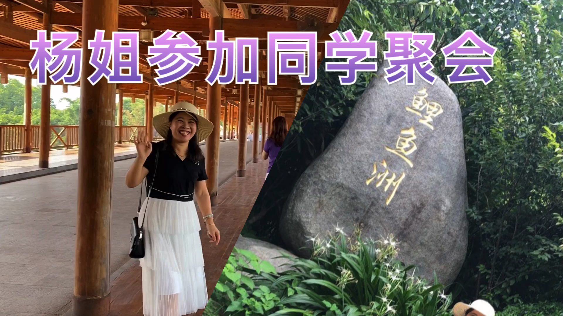 老同学相聚畅游美丽的鲤鱼洲,同学情难相忘!