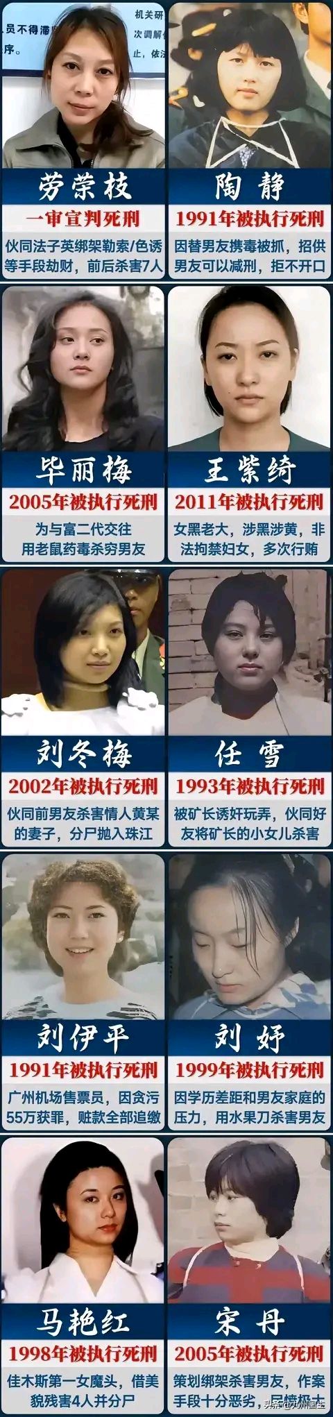 中国10大最美死刑犯图片