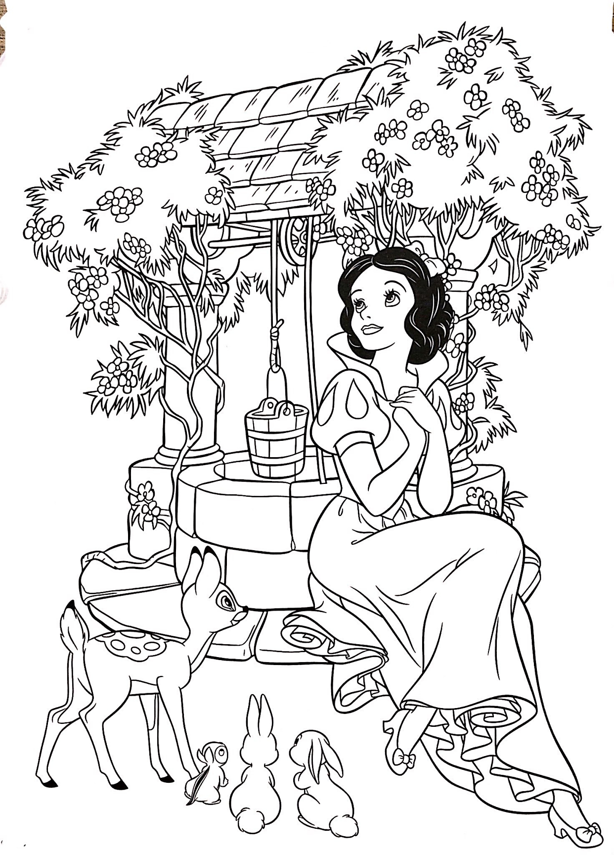 迪士尼公主线稿