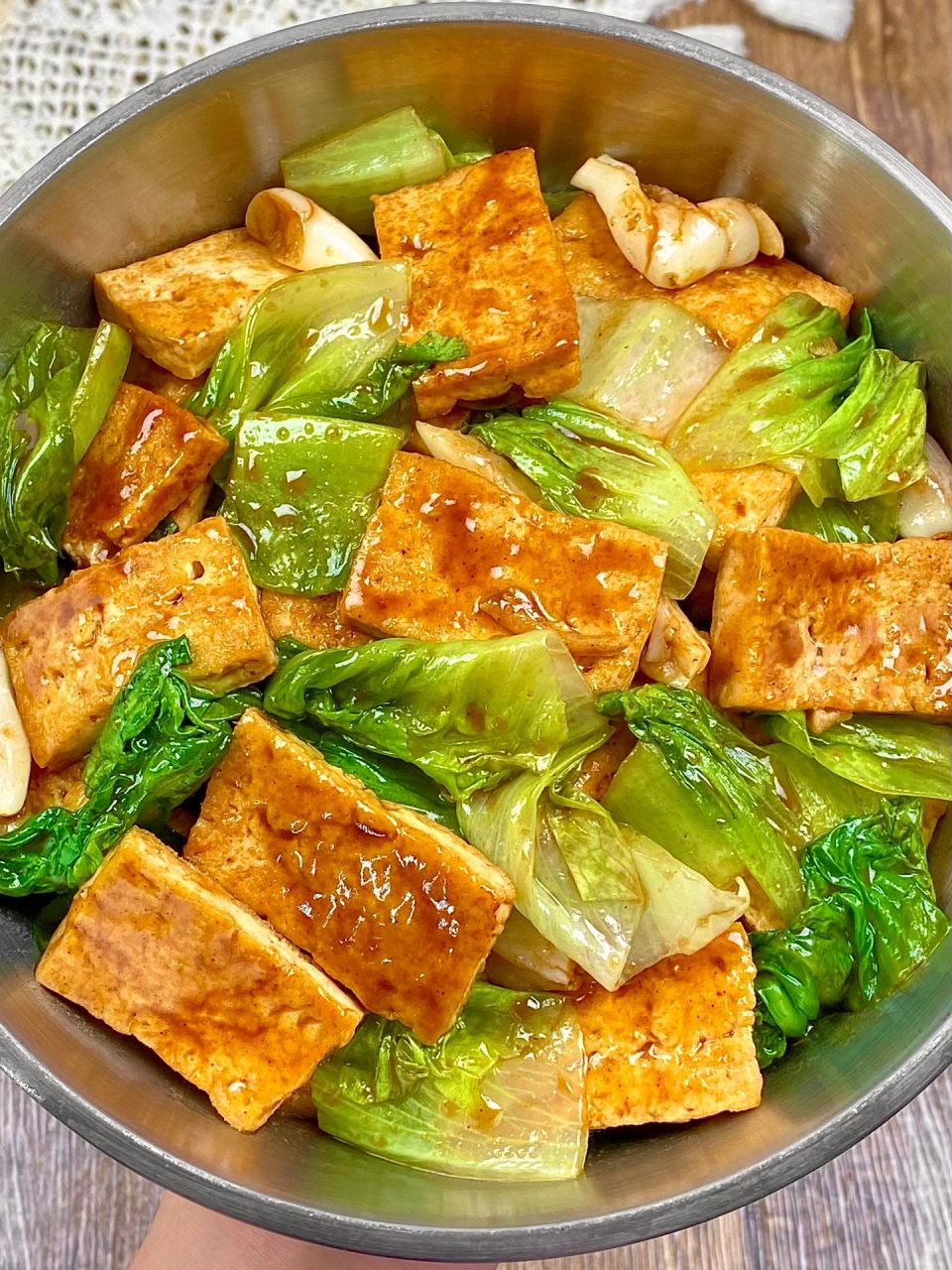 生菜炒豆腐图片