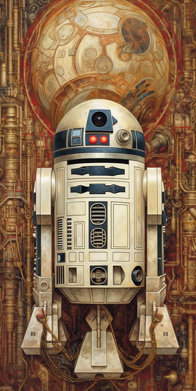 ai创作:星球大战角色复古插画欣赏