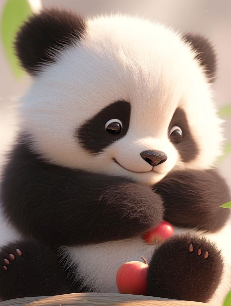 大熊猫幼崽可爱头像壁纸背景图