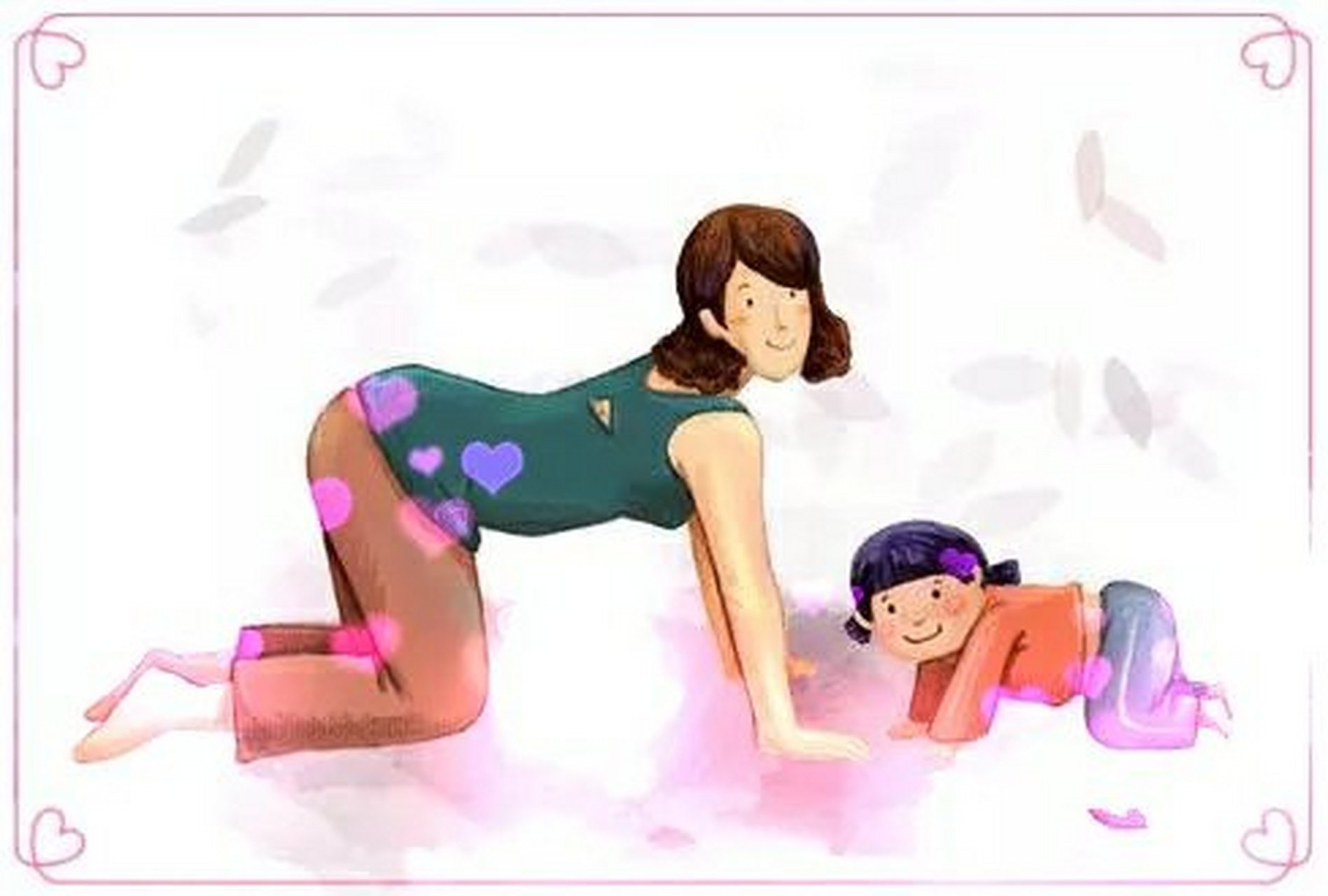 【瑜伽郭教练】分享亲子瑜伽–猫式 动作说明 父母可以与孩子相对练习