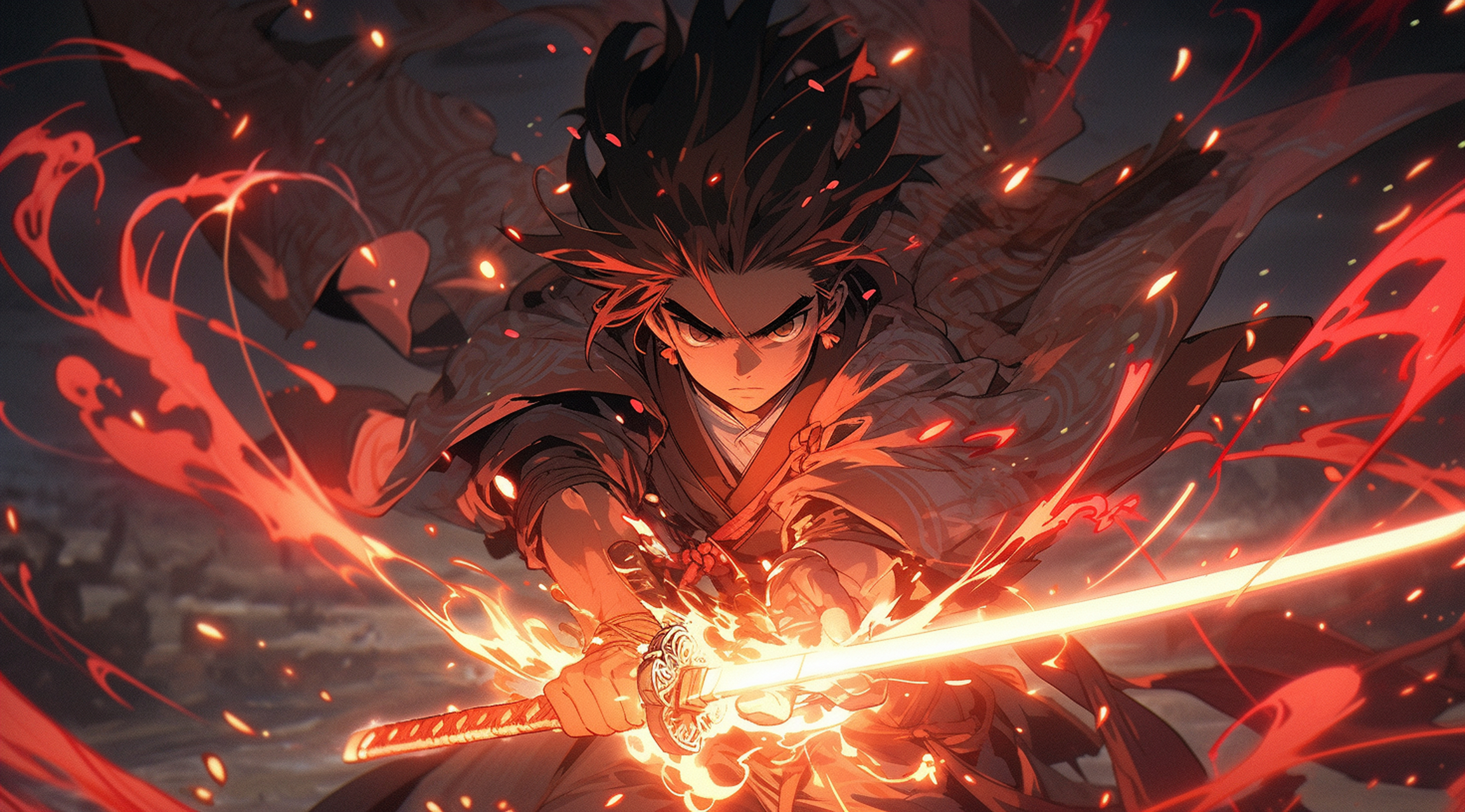 火焰烈刀#ai绘画# #二次元# #动漫