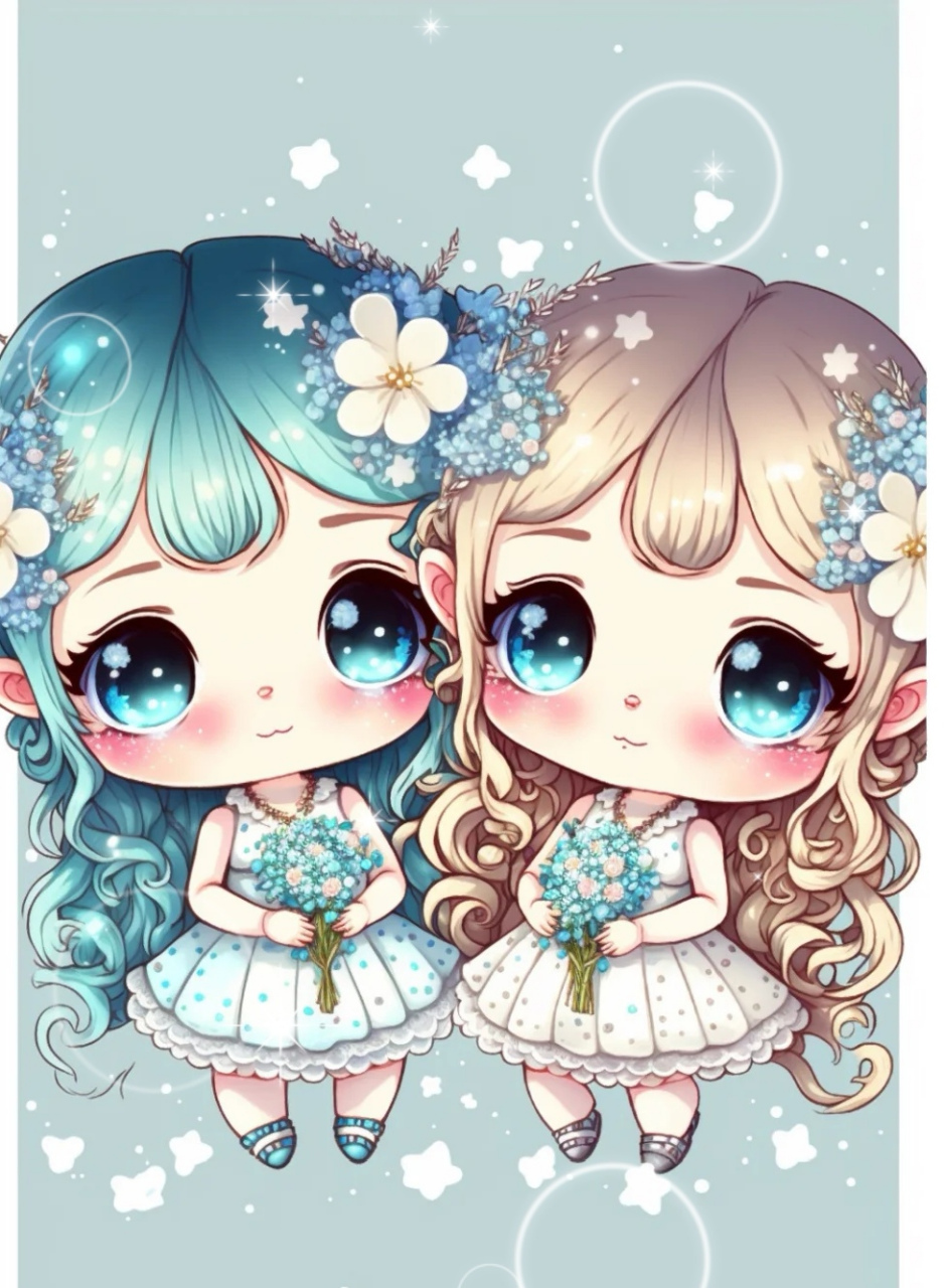 来一波可爱的双子座头像吧 #动漫壁纸# #二次元美图