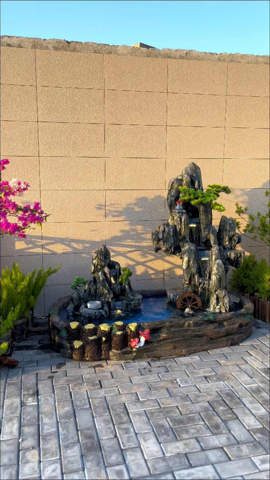 花园庭院假山流水喷泉摆件