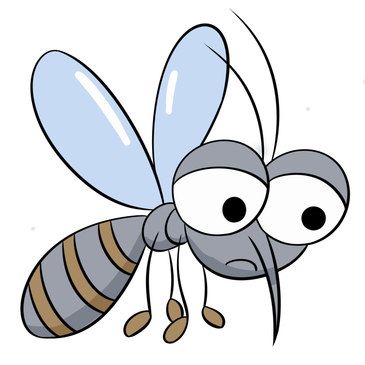 我一回到家,好几只蚊子就叮在我的腿上,使劲吸血.