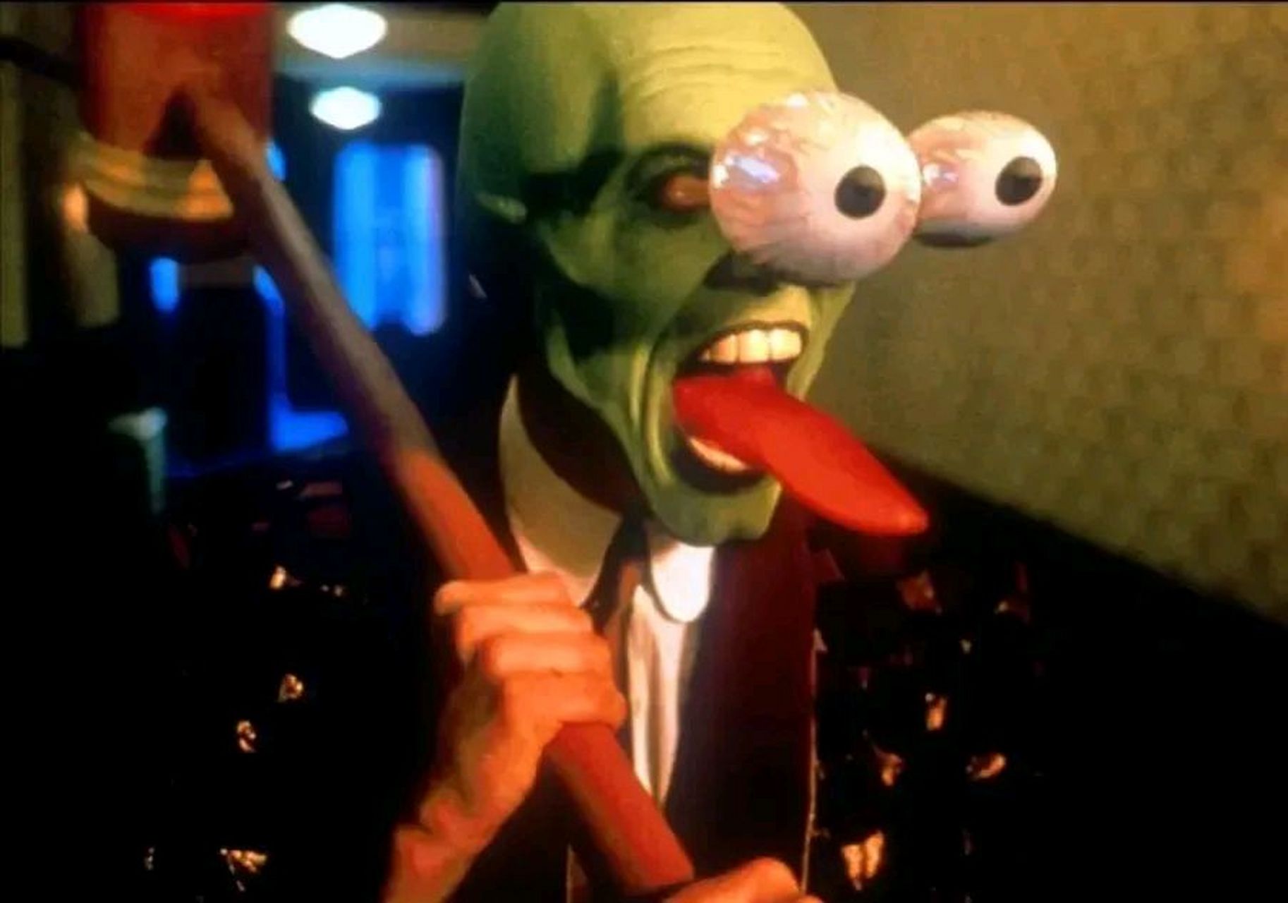 凯瑞在《变相怪杰》中经典搞怪表情包,祝大家周末过的开开心心,让烦恼