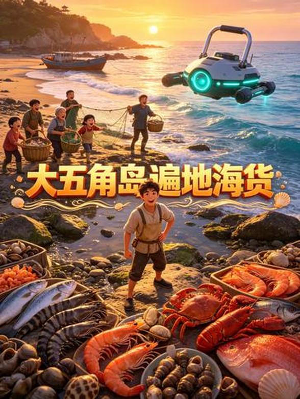大五角岛遍地海货