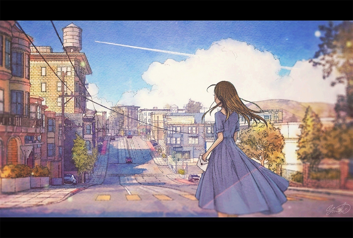 染上大海的颜色 ,画师yomochi作品欣赏