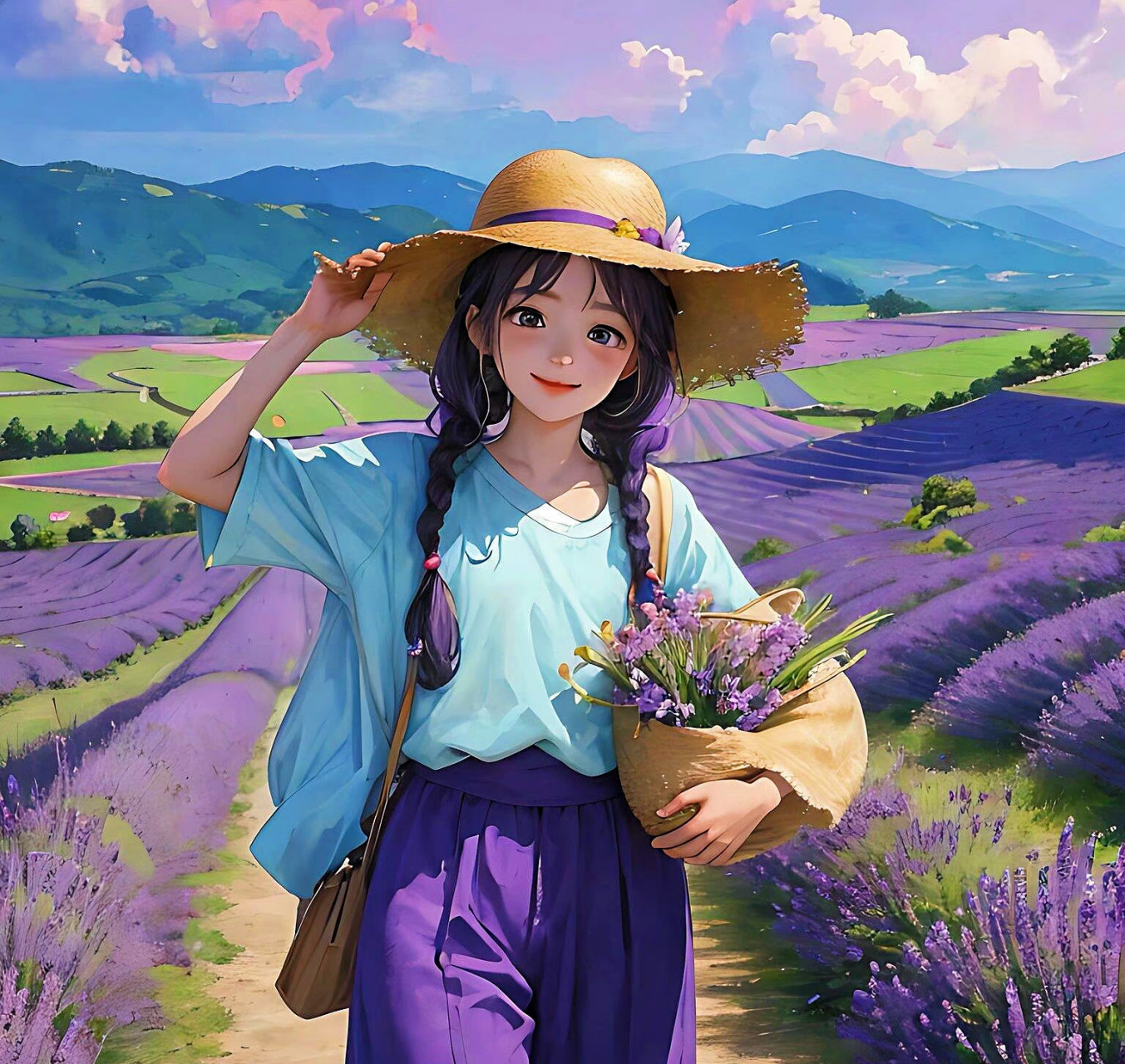 " 薰衣草女孩治愈系头像 . " 67