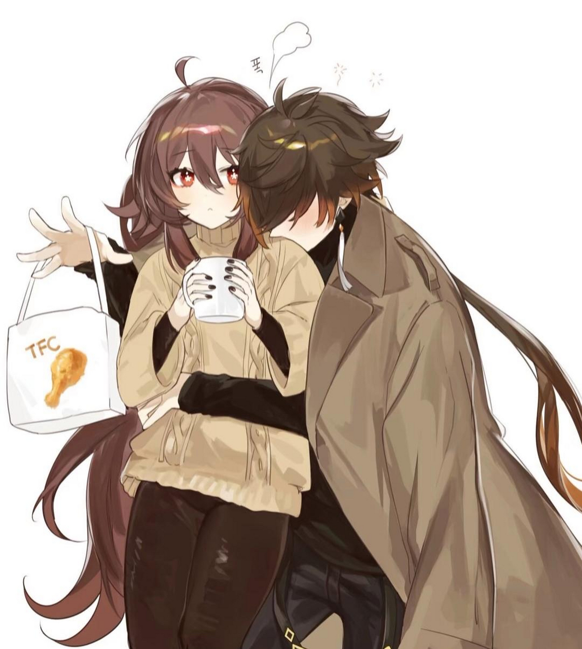 钟离:胡桃,刚买的tfc,还热乎的,咱俩趁热吃吧……(之后,往生堂又欠了