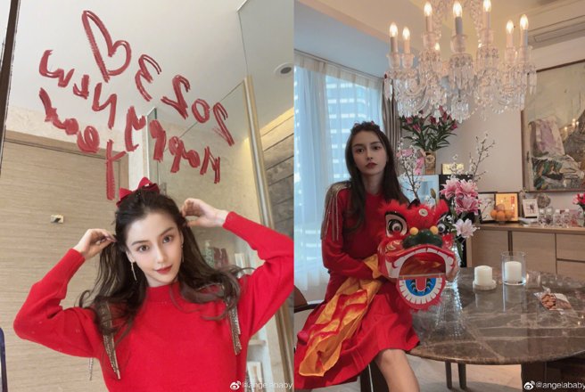 angelababy新春晒香港豪宅装潢网却歪楼「美颜太强」:认不出