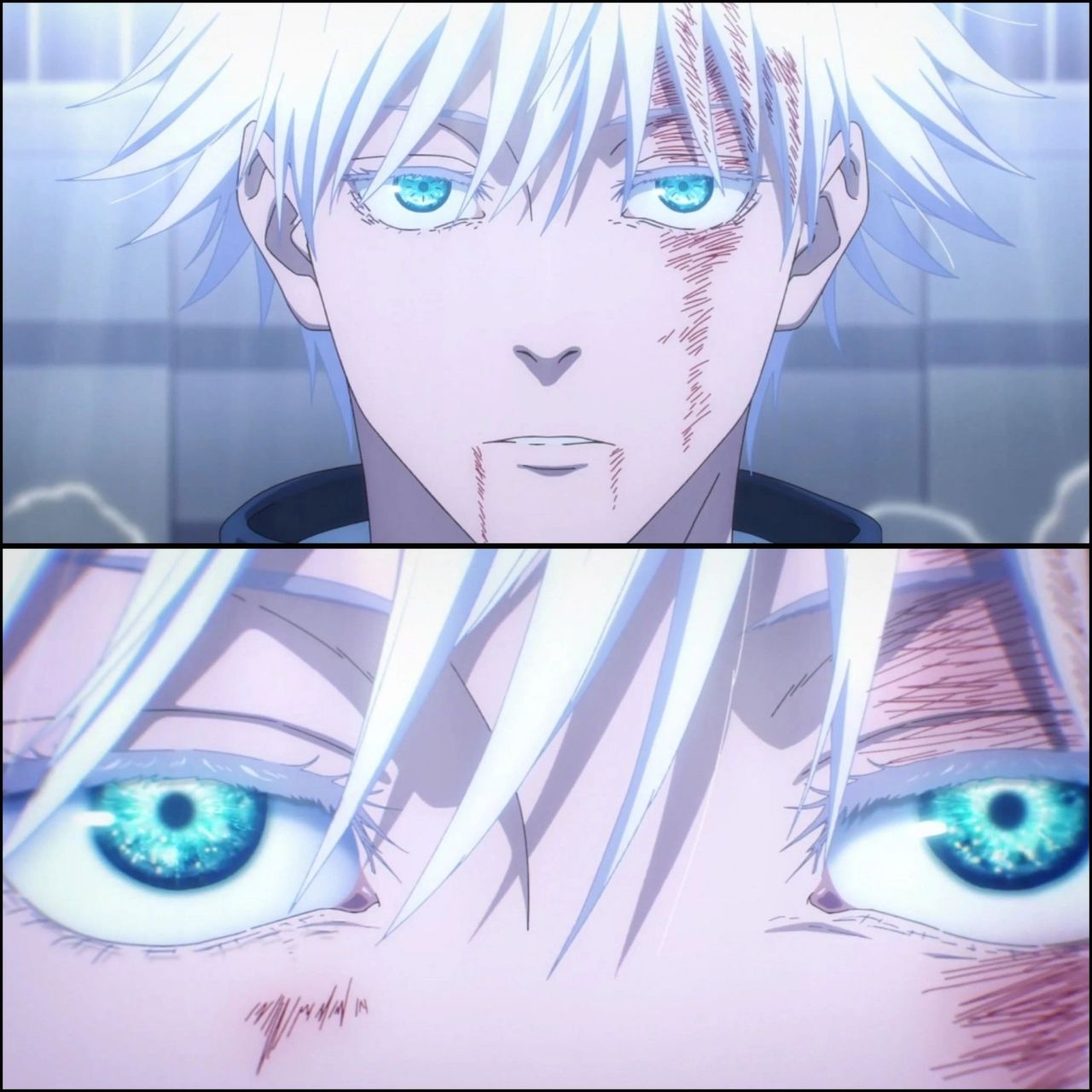 咒术回战# 三张图,让你看到五条悟眼神的变化