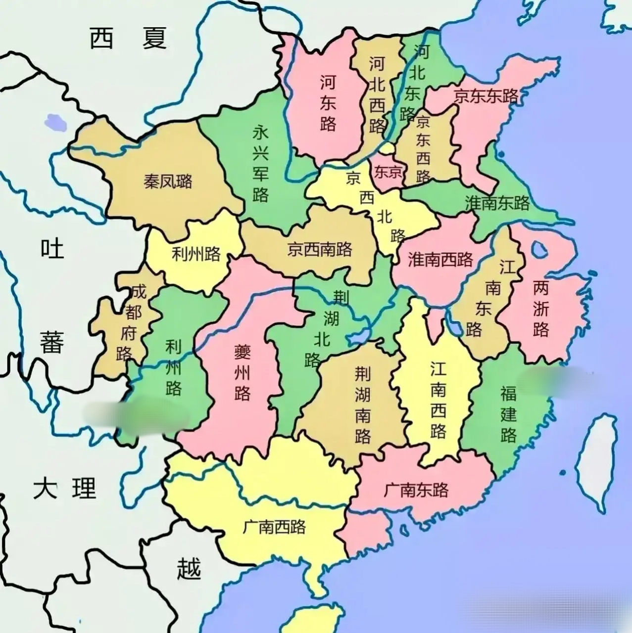 北宋行政区划地图图片