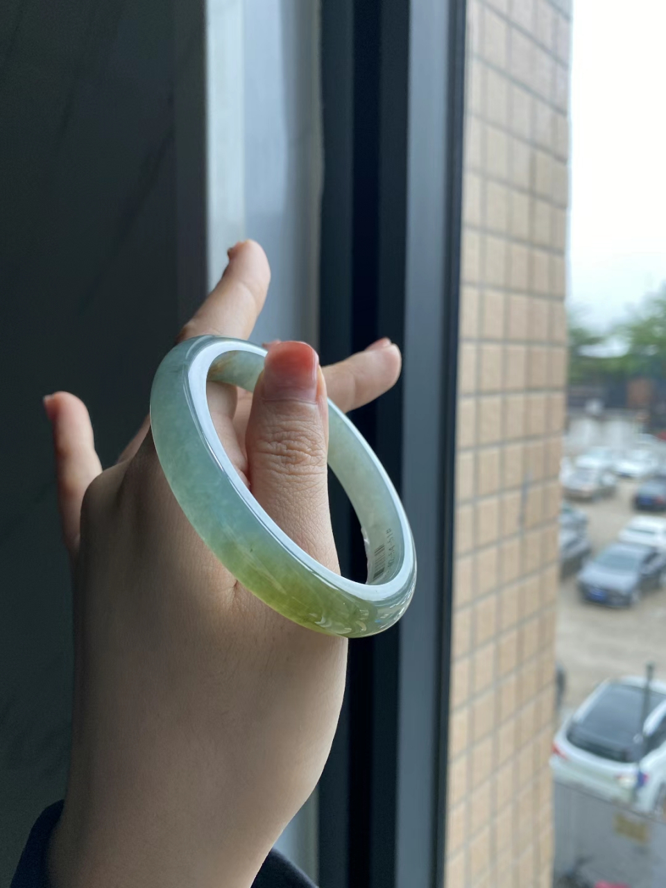 橄榄绿冰糖黄手镯